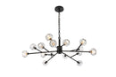 Elegant Lighting - 3509D42BK - 15 Light Pendant - Graham - Black