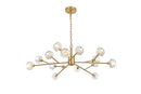 Elegant Lighting - 3509D42G - 15 Light Pendant - Graham - Gold