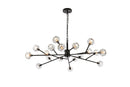 Elegant Lighting - 3509D48BK - 18 Light Pendant - Graham - Black