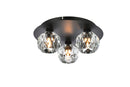 Elegant Lighting - 3509F12BK - Three Light Flush Mount - Graham - Black