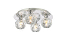 Elegant Lighting - 3509F14C - Four Light Flush Mount - Graham - Chrome