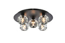 Elegant Lighting - 3509F16BK - Five Light Flush Mount - Graham - Nickel