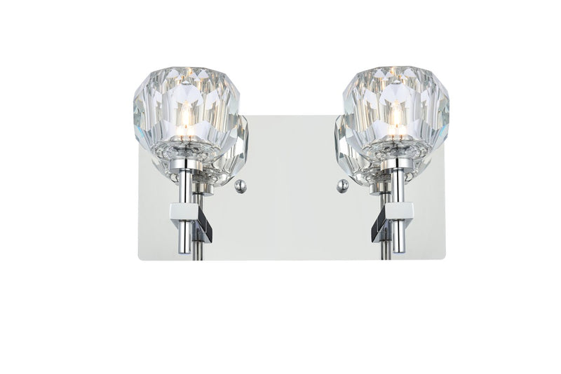 Elegant Lighting - 3509W11C - Two Light Wall Sconce - Graham - Chrome and Clear