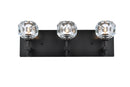 Elegant Lighting - 3509W18BK - Three Light Wall Sconce - Graham - Black