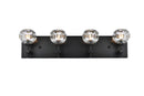 Elegant Lighting - 3509W25BK - Four Light Wall Sconce - Graham - Black