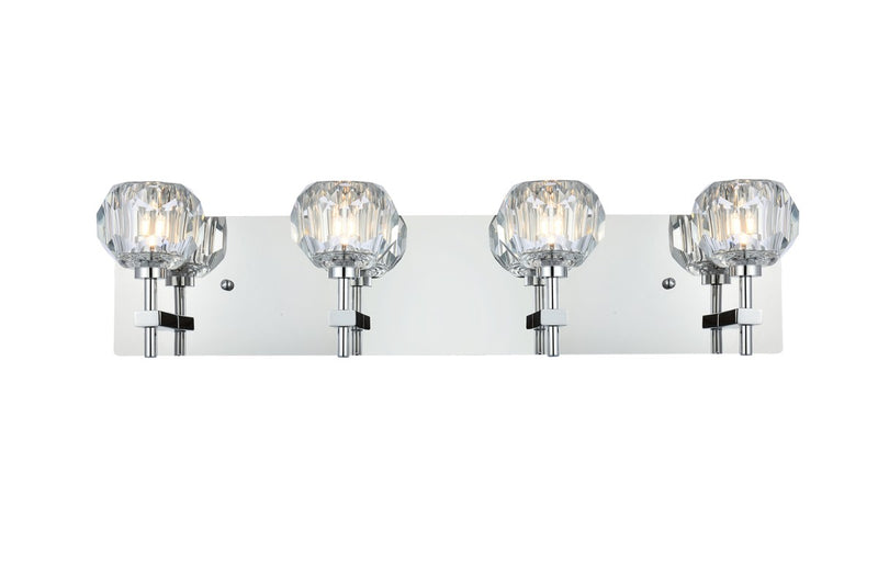Elegant Lighting - 3509W25C - Four Light Wall Sconce - Graham - Chrome and Clear
