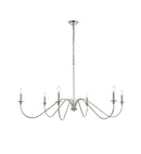 Elegant Lighting - LD5056D54PN - Six Light Chandelier - Rohan - Polished Nickel