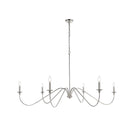 Elegant Lighting - LD5056D60PN - Six Light Chandelier - Rohan - Polished Nickel