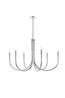 Elegant Lighting - LD722D42C - Six Light Chandelier - Layne - Chrome