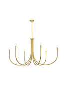 Elegant Lighting - LD722D50BR - Six Light Chandelier - Layne - Brass