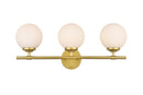 Elegant Lighting - LD7301W24BRA - Three Light Bath Sconce - Ansley - Brass