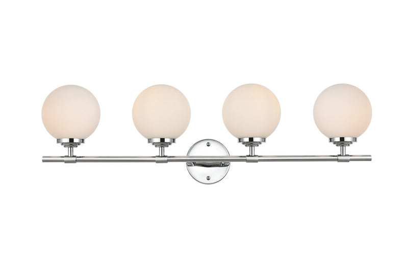 Elegant Lighting - LD7301W33CH - Four Light Bath Sconce - Ansley - Chrome and frosted white