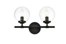 Elegant Lighting - LD7302W15BLK - Two Light Bath Sconce - Ingrid - Black