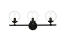 Elegant Lighting - LD7302W24BLK - Three Light Bath Sconce - Ingrid - Black