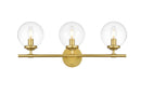 Elegant Lighting - LD7302W24BRA - Three Light Bath Sconce - Ingrid - Brass