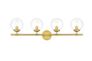 Elegant Lighting - LD7302W33BRA - Four Light Bath Sconce - Ingrid - Brass
