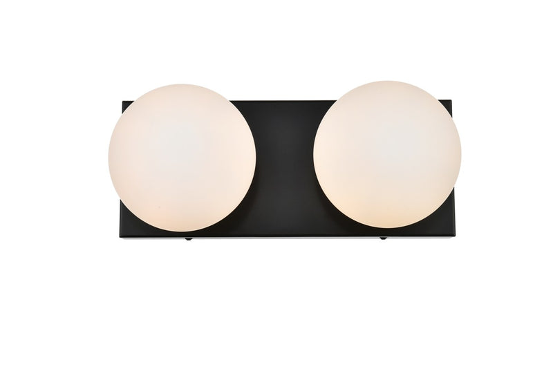 Elegant Lighting - LD7303W14BLK - Two Light Bath Sconce - Jaylin - Black