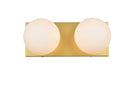 Elegant Lighting - LD7303W14BRA - Two Light Bath Sconce - Jaylin - Brass