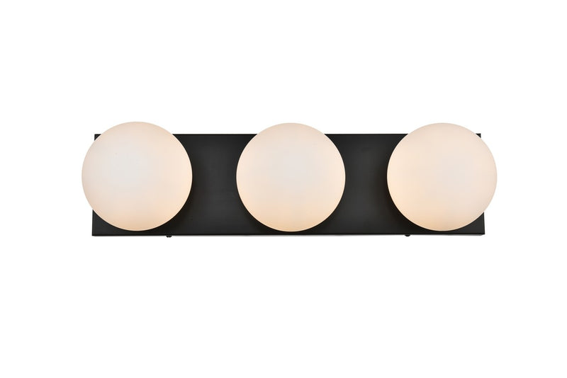Elegant Lighting - LD7303W22BLK - Three Light Bath Sconce - Jaylin - Black