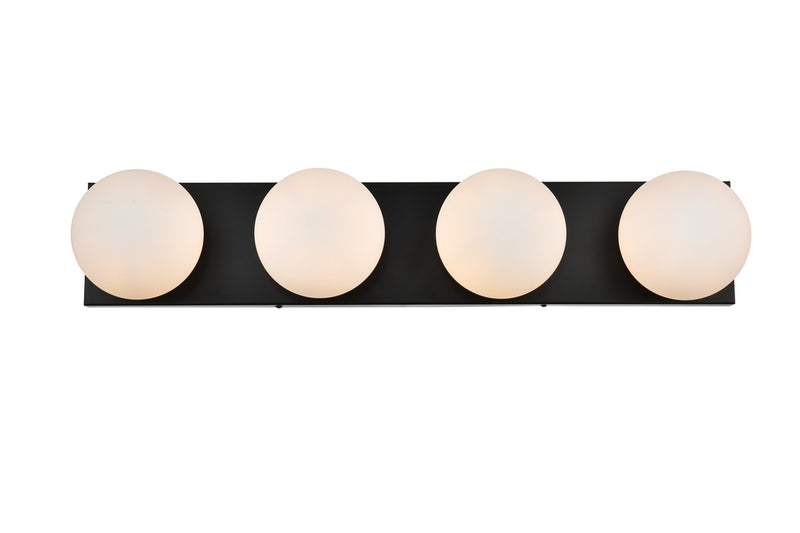 Elegant Lighting - LD7303W31BLK - Four Light Bath Sconce - Jaylin - Black