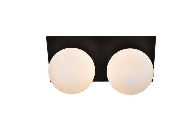 Elegant Lighting - LD7304W14BLK - Two Light Bath Sconce - Jillian - Black
