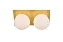 Elegant Lighting - LD7304W14BRA - Two Light Bath Sconce - Jillian - Brass