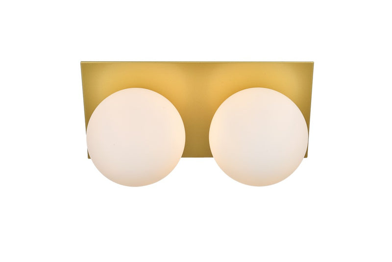 Elegant Lighting - LD7304W14BRA - Two Light Bath Sconce - Jillian - Brass