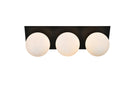 Elegant Lighting - LD7304W22BLK - Three Light Bath Sconce - Jillian - Black