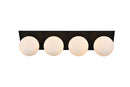 Elegant Lighting - LD7304W29BLK - Four Light Bath Sconce - Jillian - Black