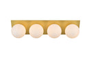 Elegant Lighting - LD7304W29BRA - Four Light Bath Sconce - Jillian - Brass