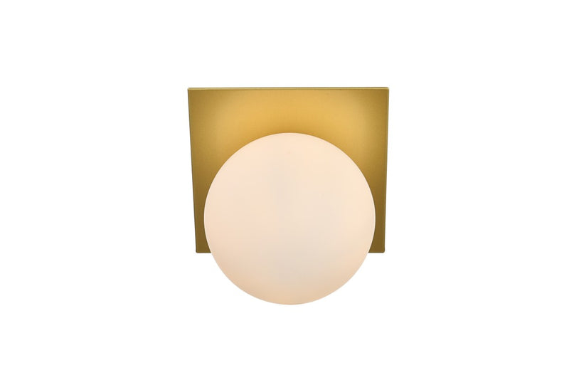 Elegant Lighting - LD7304W7BRA - One Light Bath Sconce - Jillian - Brass and frosted white