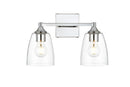 Elegant Lighting - LD7307W15CH - Two Light Bath Sconce - Gianni - Chrome