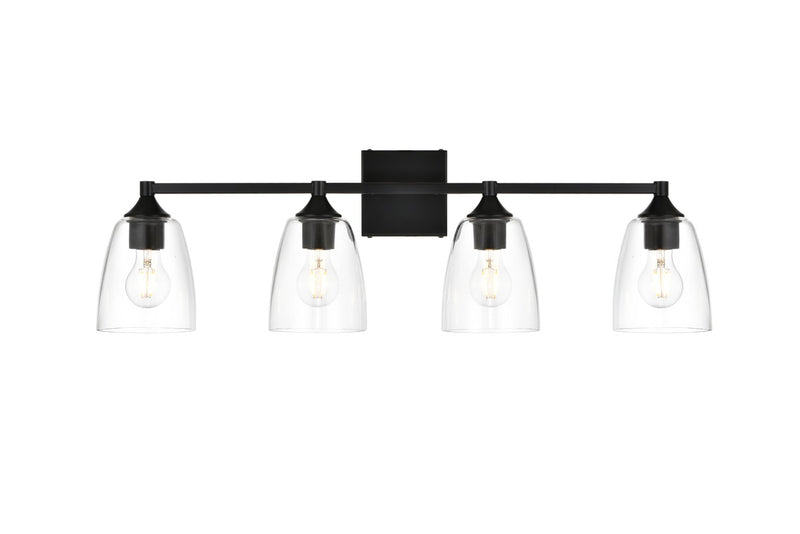 Elegant Lighting - LD7307W32BLK - Four Light Bath Sconce - Gianni - Black