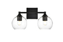 Elegant Lighting - LD7308W16BLK - Two Light Bath Sconce - Foster - Black