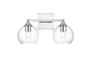 Elegant Lighting - LD7308W16CH - Two Light Bath Sconce - Foster - Chrome