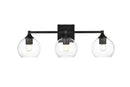 Elegant Lighting - LD7308W25BLK - Three Light Bath Sconce - Foster - Black