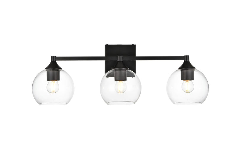 Elegant Lighting - LD7308W25BLK - Three Light Bath Sconce - Foster - Black