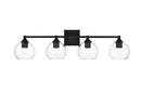 Elegant Lighting - LD7308W33BLK - Four Light Bath Sconce - Foster - Black