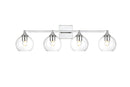 Elegant Lighting - LD7308W33CH - Four Light Bath Sconce - Foster - Chrome