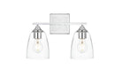 Elegant Lighting - LD7309W15CH - Two Light Bath Sconce - Harris - Chrome