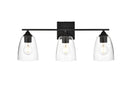 Elegant Lighting - LD7309W24BLK - Three Light Bath Sconce - Harris - Black