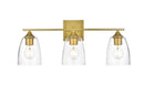 Elegant Lighting - LD7309W24BRA - Three Light Bath Sconce - Harris - Brass