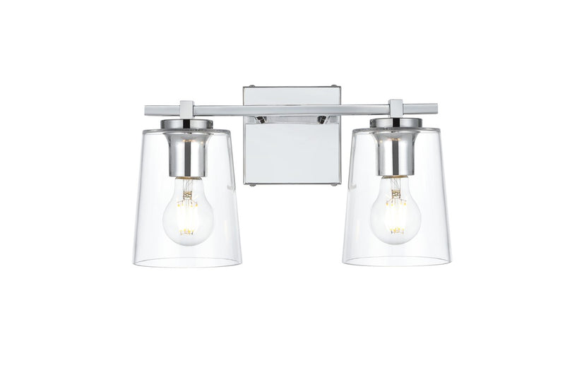 Elegant Lighting - LD7310W14CH - Two Light Bath Sconce - Kacey - Chrome and Clear