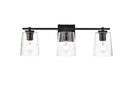 Elegant Lighting - LD7310W23BLK - Three Light Bath Sconce - Kacey - Black