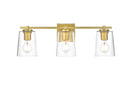 Elegant Lighting - LD7310W23BRA - Three Light Bath Sconce - Kacey - Brass