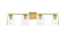 Elegant Lighting - LD7310W33BRA - Four Light Bath Sconce - Kacey - Brass