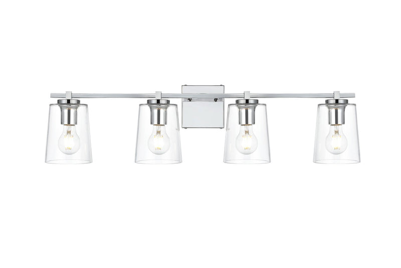 Elegant Lighting - LD7310W33CH - Four Light Bath Sconce - Kacey - Chrome and Clear