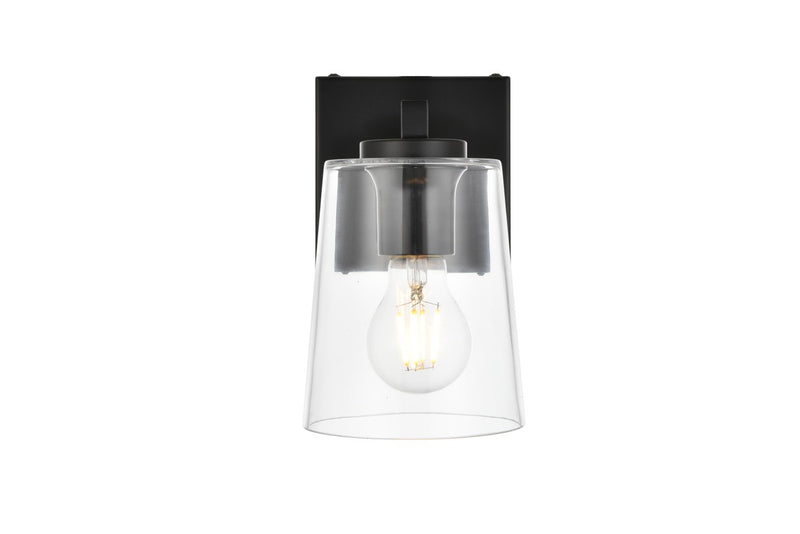 Elegant Lighting - LD7310W5BLK - One Light Bath Sconce - Kacey - Black and Clear