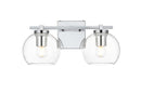 Elegant Lighting - LD7311W15CH - Two Light Bath Sconce - Juelz - Chrome