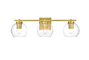 Elegant Lighting - LD7311W24BRA - Three Light Bath Sconce - Juelz - Brass